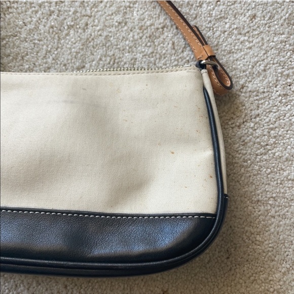 Coach cream and navy Demi small handbag - Picture 8 of 15